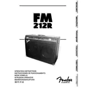 Fender FM 212R 2316500000 120V 60Hz US Amplifier manual cover