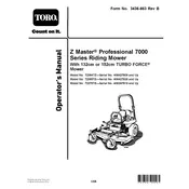 Toro Z Master 7000 72264TE Mower manual cover