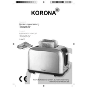 Korona 21003 Toaster manual cover