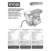 Ryobi BD4601 Sander manual cover