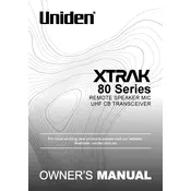 Uniden XTRAK 80 Series Transceiver manual cover