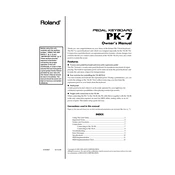 Roland PK-7 manual cover