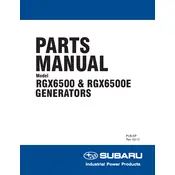 Subaru RGX6500 Generator manual cover