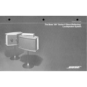 Bose 901 Series V Direct Reflecting Loudspeaker System​ manual cover