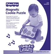 Fisher Price Mattel Laugh and Learn Magnetic Cookie Puzzle J4013 Toy manual cover