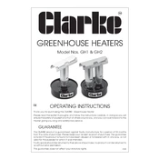 Clarke 3402100 GH1 Greenhouse Heater manual cover