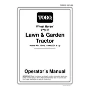 Toro Wheel Horse 270-HE 72115 Tractor manual cover