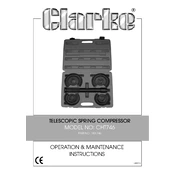 Clarke 1801746 CHT746 Telescopic Spring Compressor manual cover