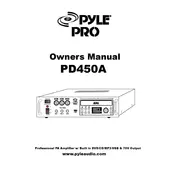 Pyle PD450A Amplifier manual cover