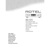 Rotel RCD-1570 CD Player manual cover