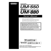 Roland UM-550 manual cover