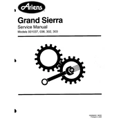 Ariens 931 Series 931038 Tractor manual cover