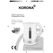 Korona 20401 Kettle manual cover