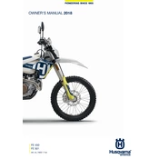 Husqvarna FE 150 2018 Motorcycle manual cover