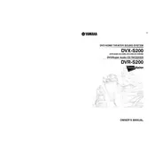 Yamaha DVR-S200 Theater System manual cover