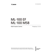 Canon ML-100 M58 manual cover