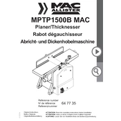 Mac Allister MPTP1500B MAC 647735 3902202967 Planing Machine manual cover