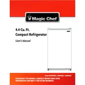 Magic Chef HMR440BE Refrigerator manual cover