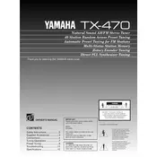 Yamaha TX-470 Tuner manual cover