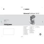 Bosch AdvancedTrimRouter 18V-8 Router manual cover