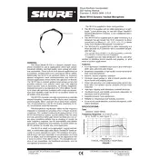 Shure WH10 Microphone manual cover