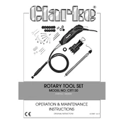 Clarke 6462000 CRT130 Rotary Tool Set manual cover