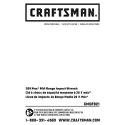 Craftsman CMCF921B Impact Wrench manual cover