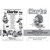 Clarke 6470167 CCO14 355mm Abrasive Cut-Off Saw manual cover