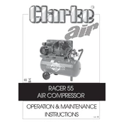 Clarke 2225435 Racer 55 Air Compressor manual cover