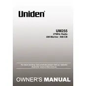 Uniden UM255 Radio manual cover