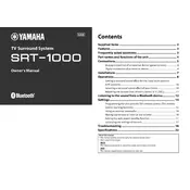 Yamaha SRT-1000 Surround System manual cover