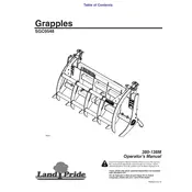 Kubota SGC0548 Grapple manual cover