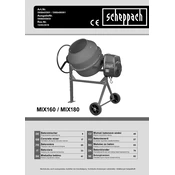 Scheppach MIX160 5908406901 Concrete Mixer manual cover