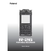 Roland R-26 manual cover