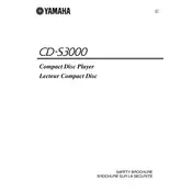 Yamaha CD-S3000 Disc Player manual cover