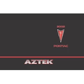 Pontiac Aztek 2002 manual cover