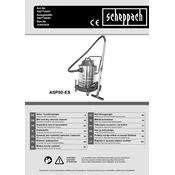 Scheppach ASP50-ES 5907710901 Vacuum Cleaner manual cover