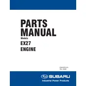 Subaru EX27 Engine manual cover