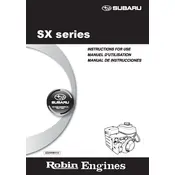 Subaru SX21 Engine manual cover