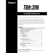 Roland TDA-700 manual cover