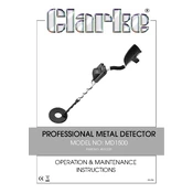 Clarke 4501220 MD1500 Professional Metal Detector manual cover