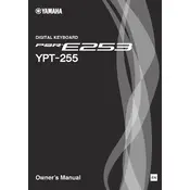 Yamaha PSR-E253 Keyboard manual cover