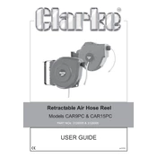 Clarke 3126005 CAR9PC Retractable Air Hose Reel manual cover