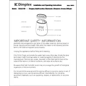 Dimplex DXAD100 Diffuser manual cover