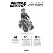 Power Wheels Mattel Nickelodeon PAW Patrol Lil Quad FRY56 Toy manual cover