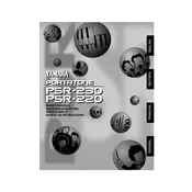 Yamaha PSR-220 Keyboard manual cover