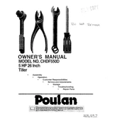 Poulan Pro CHDF550D Tiller manual cover