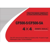 CFMOTO CF500-5 2014 ATV manual cover