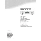 Rotel RC-1570 Amplifier manual cover