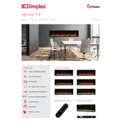 Dimplex Optiflame Ignite 74_ XLF74-EU Electric Fire manual cover